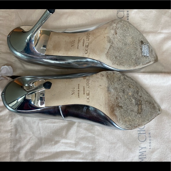 Jimmy Choo Metallic Love 100mm Pumps - Picture 6 of 15